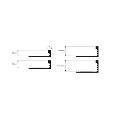 PTTS 125 L-образный Профиль PROTERMINAL H= 12,5 мм, алюминий кварцованный, цвет титан, длина 2700 мм