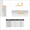 GL 06 EM 270 AiSi 430 L-образный профиль H =06 мм, шлиф сталь марки AiSi430, длина 2700 мм