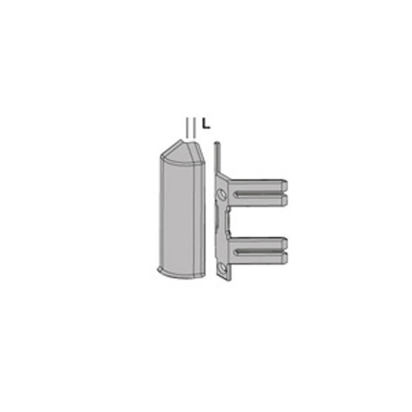 PKIAGE 70 - Угол (внешний) для плинтуса PROSKIRTING ISP H= 70 мм, ПВХ анодированный, цвет серебро