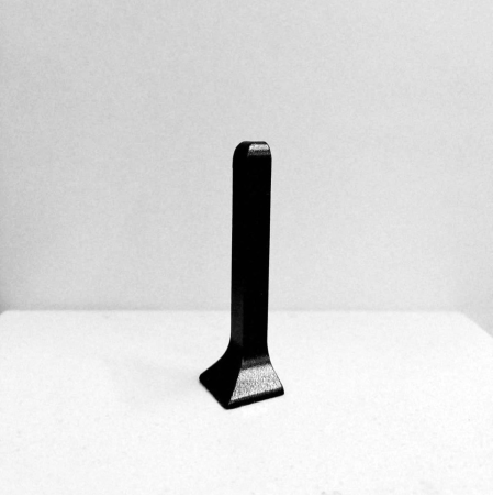 Наружный угол для плинтуса PL 60.3000.NE, H=60 мм, алюминий окрашенный, цвет чёрный муар