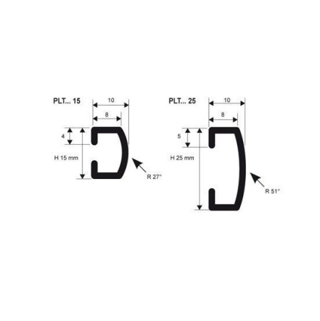 PLTBC25 П-профиль PROLISTEL ALL H= 25 мм, алюминий блестящий, цвет хром, длина 2700 мм