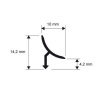 PIKLBC 045 Профиль Prointer PK ALL H= 4,5 мм, алюминий блестящий, цвет хром, длина 2700 мм