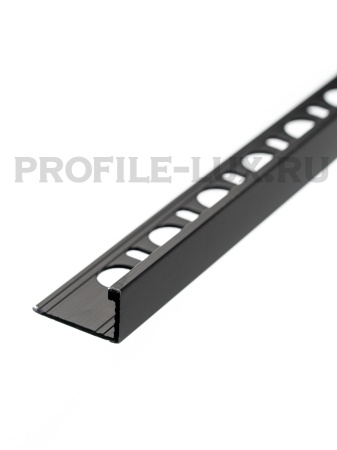 PTNE 125 L-образный профиль PROTERMINAL H= 12,5 мм, алюминий анодирован, цвет чёрный, длина 2700 мм