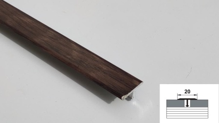 ЛС 10.2700.24818 Т-образный профиль 20х8,5 мм, алюминий ламинирован, цвет дуб гартвис длина 2700 мм