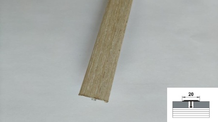 ЛС 10.2700.4047 Т-образный профиль 20х8,5 мм, алюминий ламинир, цвет дуб кентерберри, длина 2700 мм