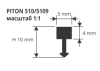 PITON 510 - Профиль для полов PROJOINT H= 10 мм, латунь натуральная, цвет золото, длина 2700 мм